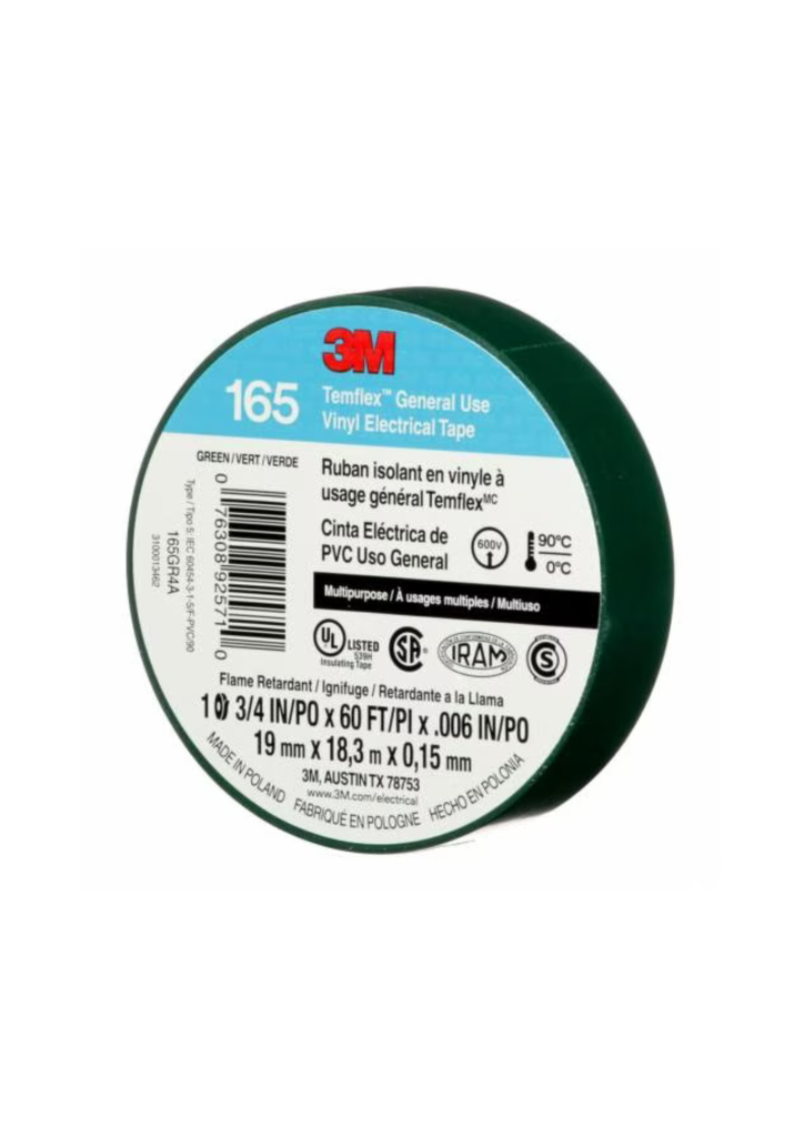 3M CINTA AISLANTE TEMFLEX NEGRA 19MM X 18M (165)(E)