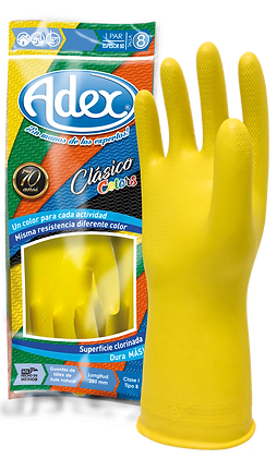 ADEX GUANTE COLORS AMARILLO No.9 PAR