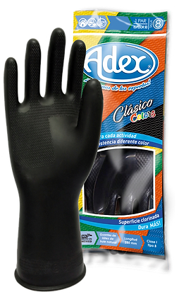 ADEX GUANTE COLORS NEGRO No.8 PAR
