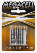 BLISTER C/4 PILAS ALCALINAS MEGACELL "AAA" (H)