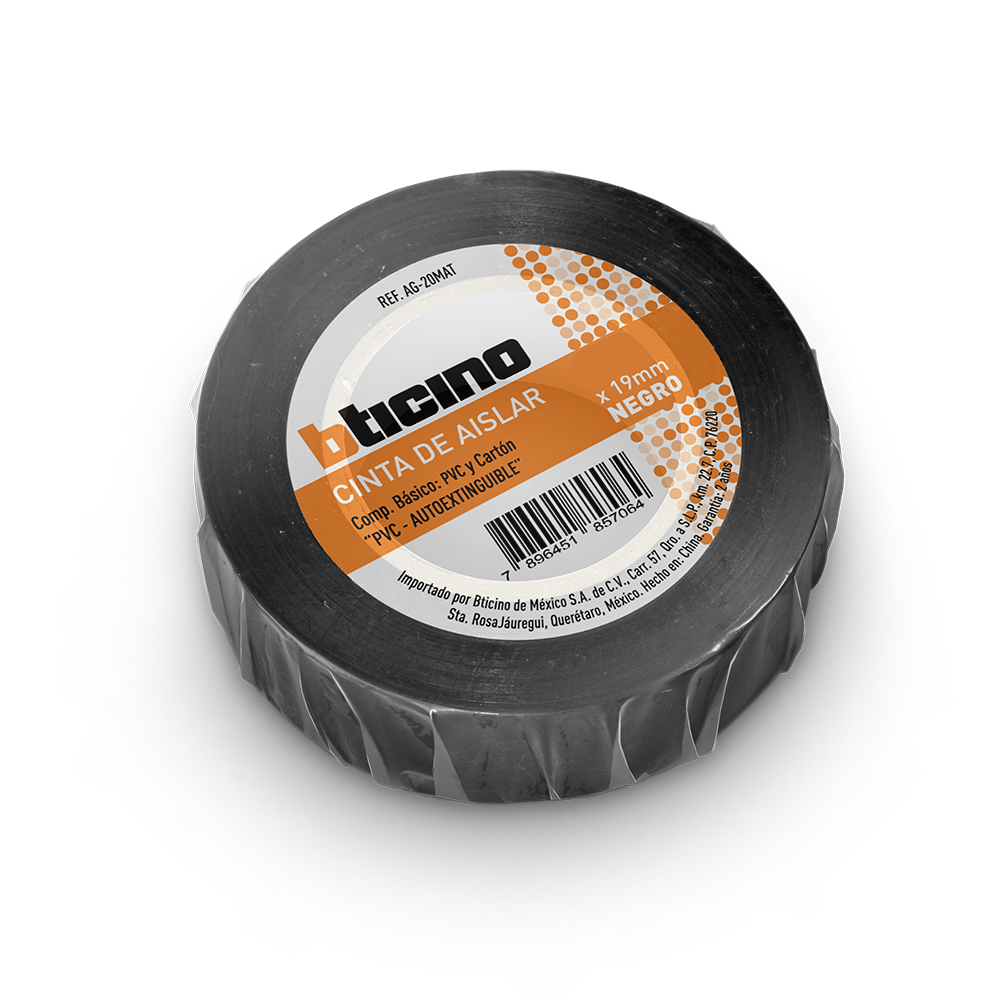 BTICINO CINTA AISLANTE NEGRA 19MM X 10M C/10PZ (E)