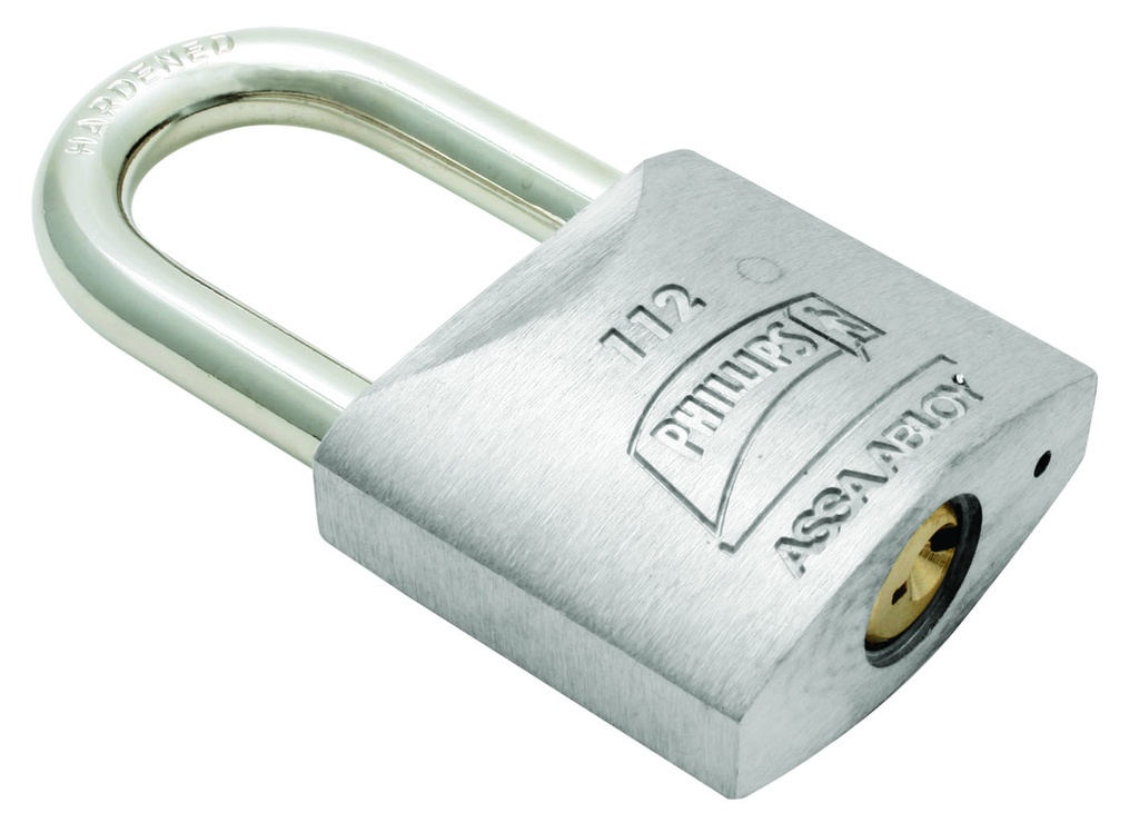 CANDADO METÁLICO PHILLIPS 112 GANCHO LARGO (MX123)(H)