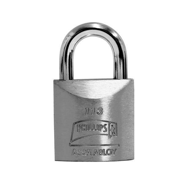 CANDADO PHILLIPS 113 GANCHO CORTO METÁLICO (MX124)(H)