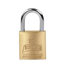 CANDADO PHILLIPS 15 GANCHO CORTO LATÓN MACIZO (MX118)(H)