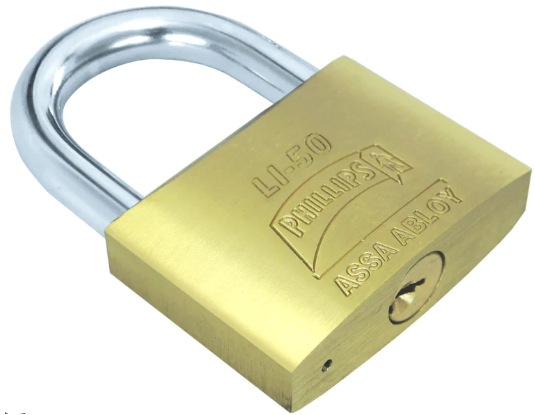 CANDADO PHILLIPS LI-50 LATÓN MACIZO (MX1567)(H)