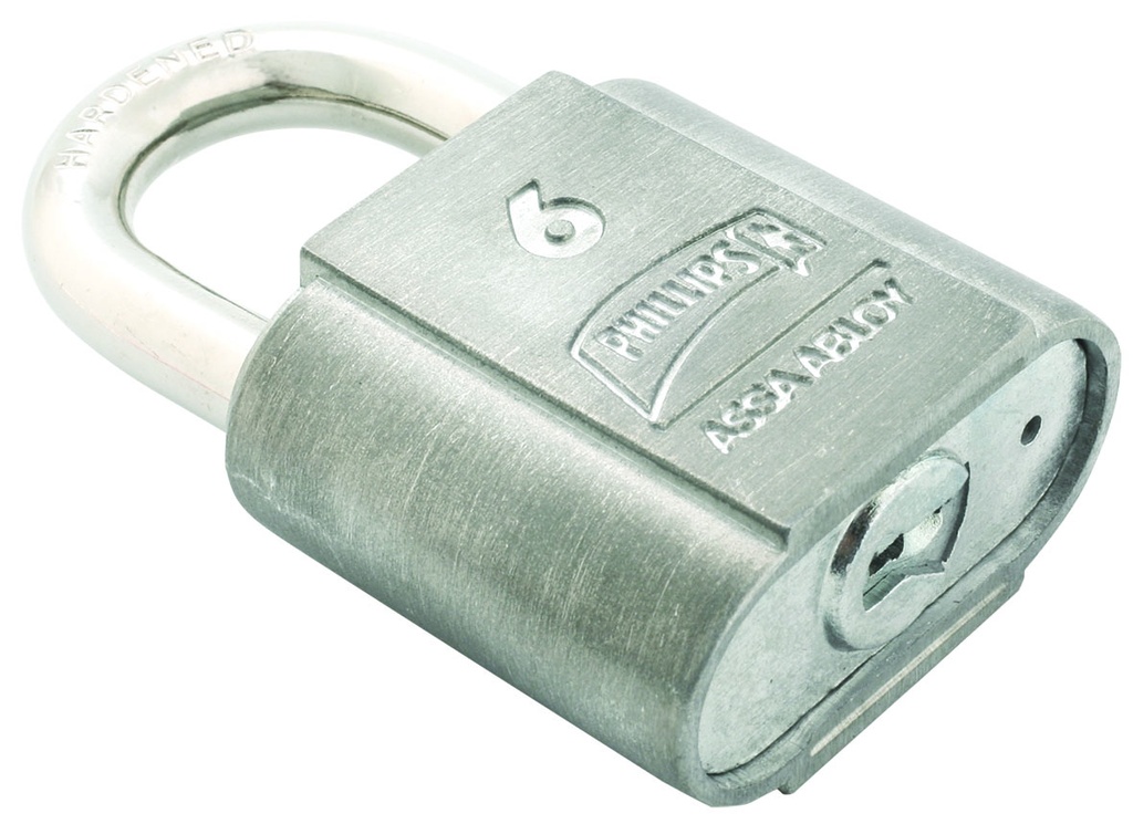 CANDADO METÁLICO PHILLIPS 6 GANCHO CORTO (MX412)(H)