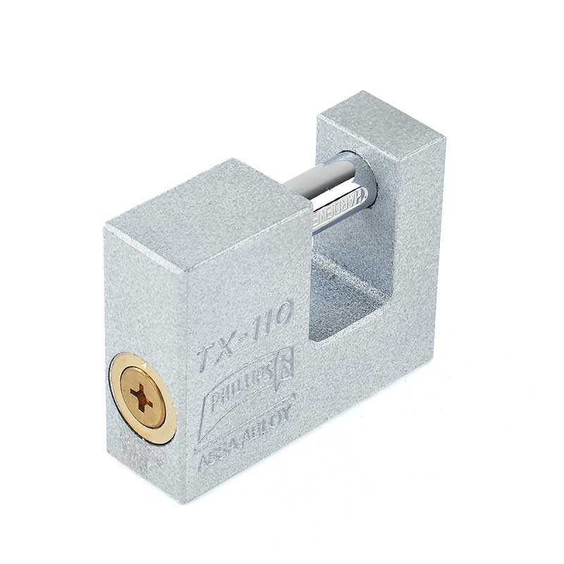 CANDADO HIERRO PHILLIPS TX-110 LLAVE TETRA P/CORTINA (MX4676)(H)