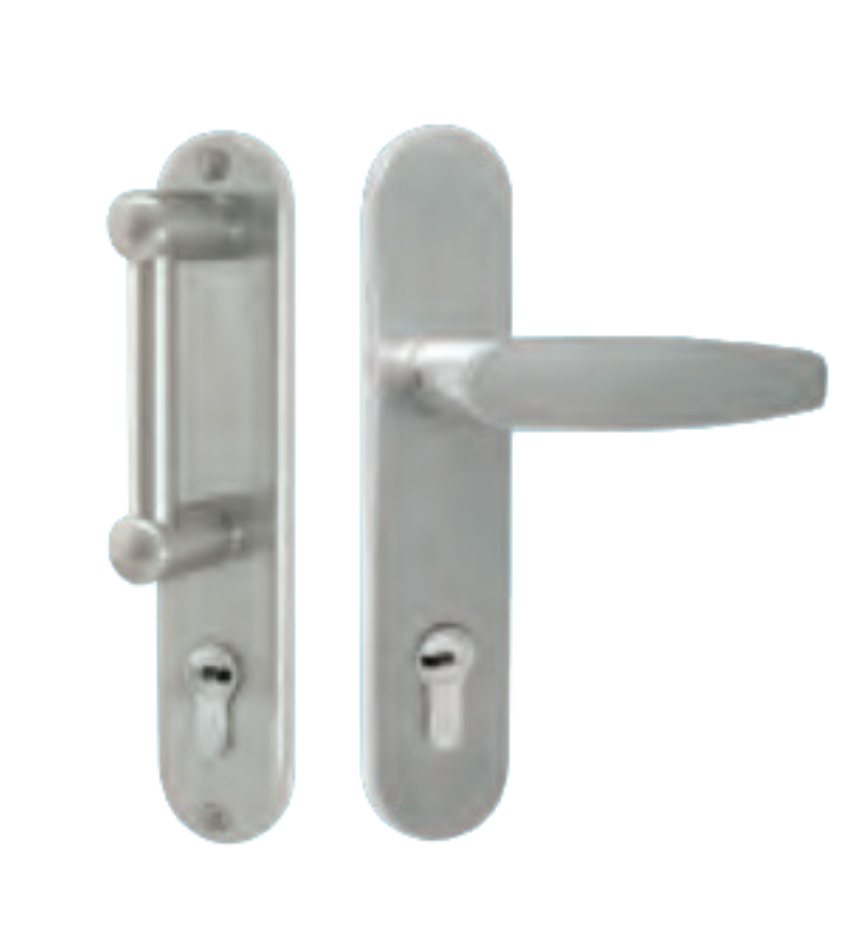 CERRADURA JEREZ TESA RB100 ENTRADA MANIJA-JALADERA IZQUIERDA CROMO MATE LLAVE-LLAVE (MX85581)