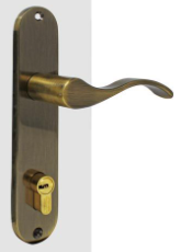 CERRADURA TESA HERMES ENTRADA PRINCIPAL MANIJA-MANIJA LATÓN ANTIGUO LLAVE-LLAVE (MX88836)