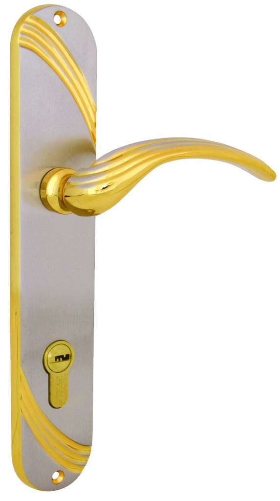 CERRADURA LIDO TESA RB100 ENTRADA MANIJA-JALADERA DERECHA ORO NÍQUEL LLAVE-LLAVE (MX87380)