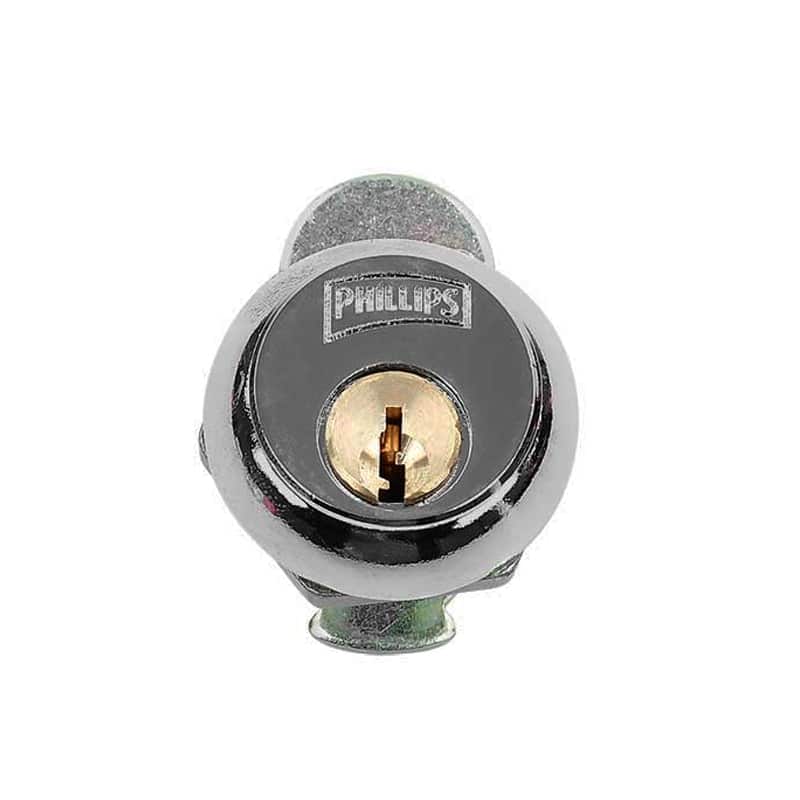 CERRADURA PHILLIPS 50 GANCHO-PALETA CROMO P/MUEBLE (MX12)(H)
