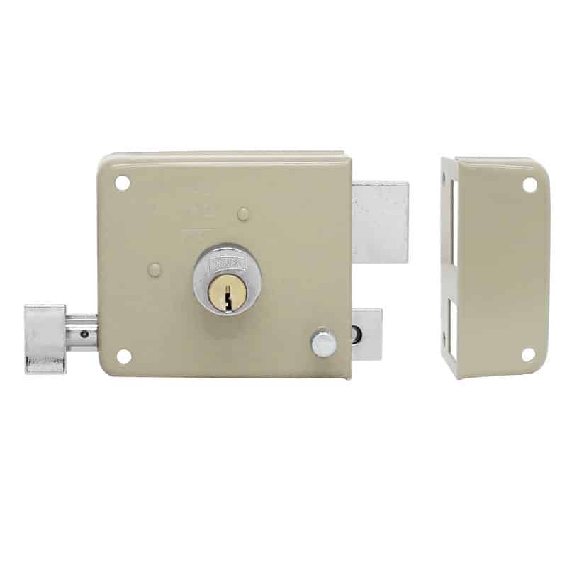 CERRADURA PHILLIPS 715 CLÁSICA DERECHA BEIGE SOBREPONER (MX92)