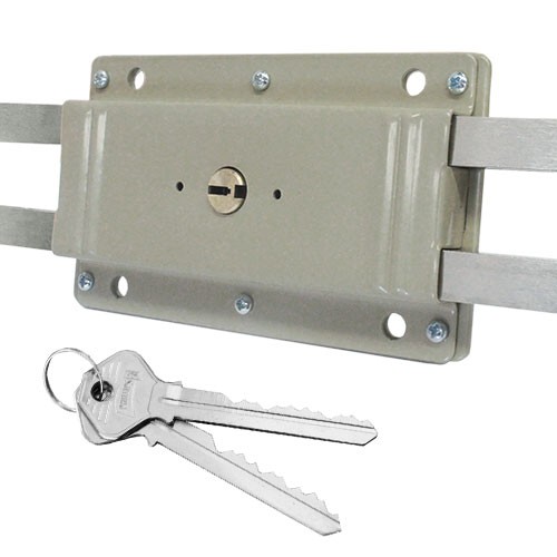 CERRADURA PHILLIPS 740 2 CERROJOS BEIGE P/CORTINA SOBREPONER (MX94)(H)