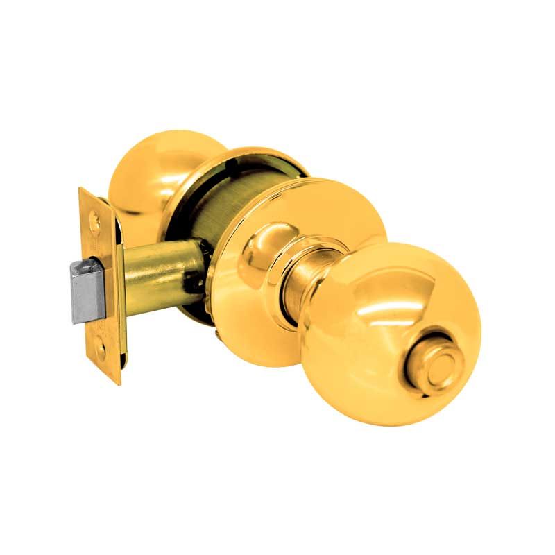 CERRADURA YALE BALL BAÑO LATÓN BRILLANTE (MX80018)
