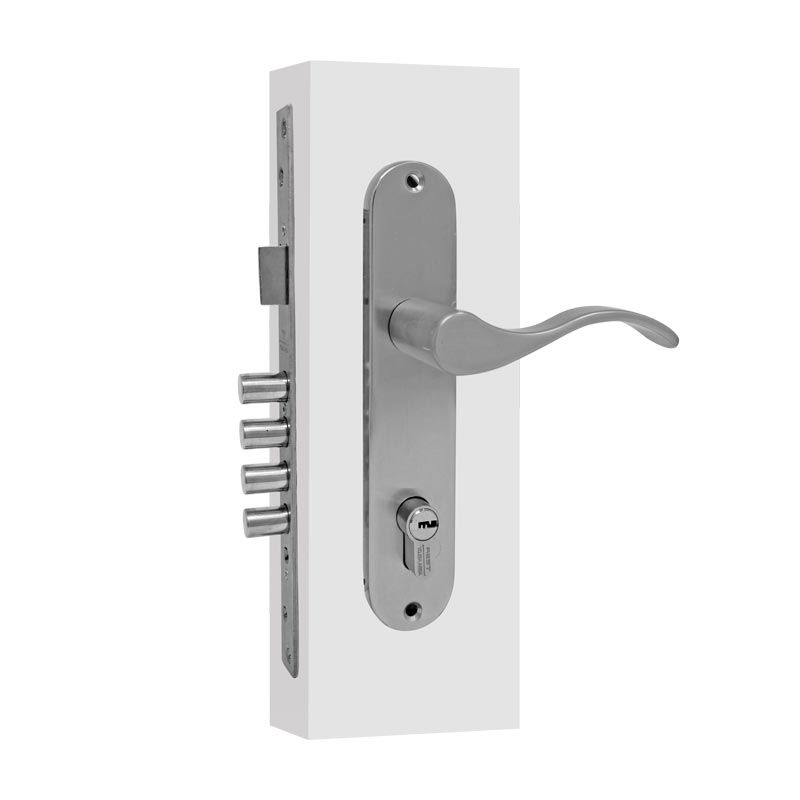 CERRADURA HERMES TESA MANIJA-MANIJA NÍQUEL SATÍN (MX85567)