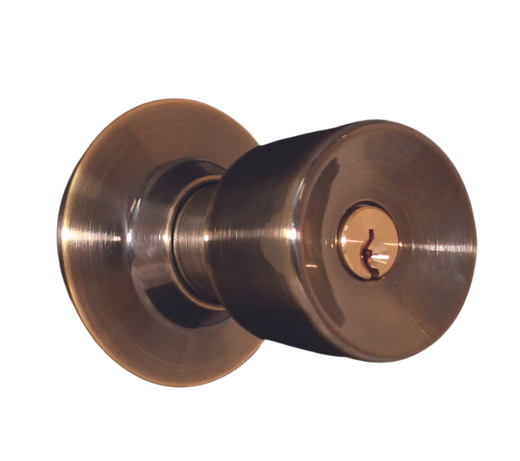 CERRADURA YALE TULIP BAÑO LATÓN ANTIGUO (MX80169)