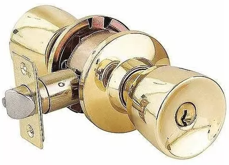 CERRADURA YALE TULIP ENTRADA LATÓN BRILLANTE (MX80223)