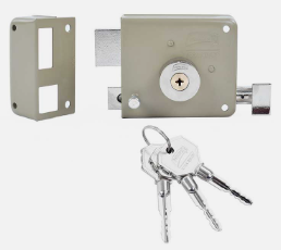 CERRADURA PHILLIPS X-720 INSTAFÁCIL IZQUIERDA BEIGE TETRA LLAVE SOBREPONER (MX1742)(H)