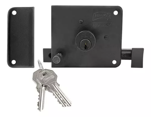 CERRADURA 715 PHILLIPS INSTAFÁCIL IZQUIERDA NEGRA SOBREPONER (MX6919) (H)