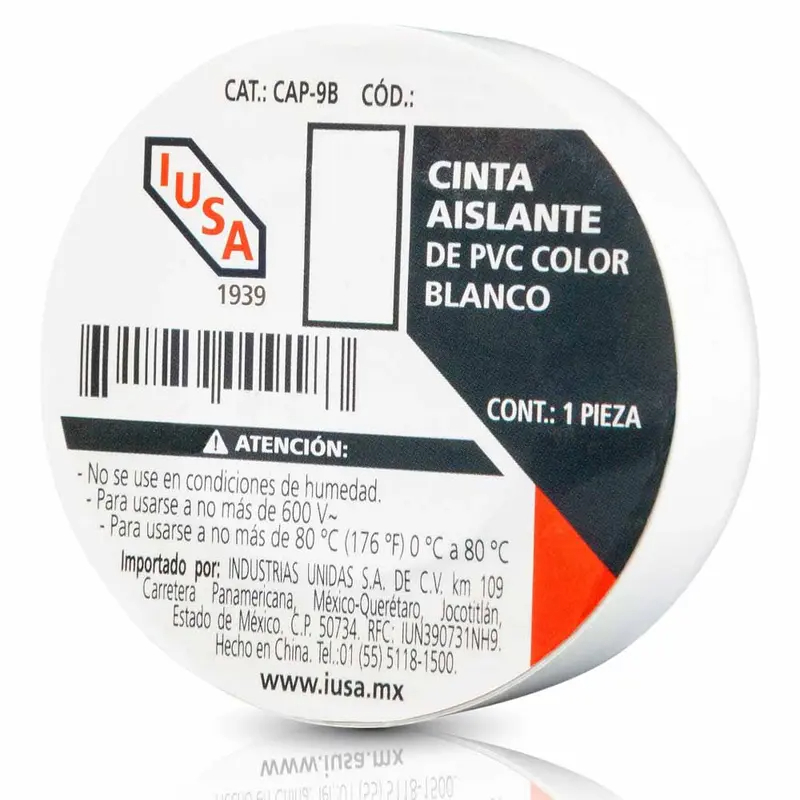 IUSA CINTA AISLANTE BLANCA 19MM X 18M (616315)(E) DDD