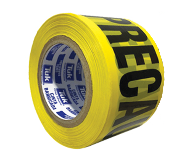 CINTA TUK 520 BARRICADA AMARILLA PRECAUCIÓN 75MM X 305M (352001)