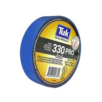CINTA TUK AISLANTE VINIL 330-C AZUL 19MM X 18M (345304)(E)