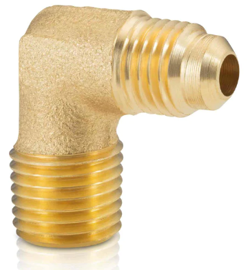 IUSA CODO TERMINAL 90° 3/8" x 3/8" LATÓN P/GAS (312034)(H)