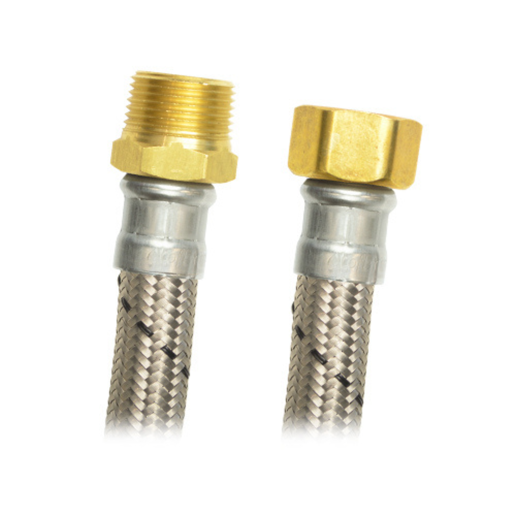 COFLEX MANGUERA ACERO P/BOILER 3/4" M. N.P.T. x 3/4" F.I.P. 40CM (AB-B40)