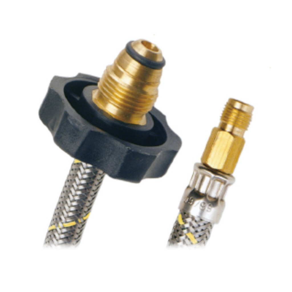 COFLEX PIG TAIL 2 VÍAS 7/16" M X 7/8" IZQUIERDA C/MANERAL (AG-P35)