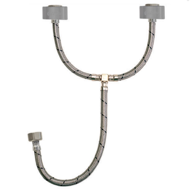 COFLEX MANGUERA VINILO P/LAVAVAJILLAS "T" 1/2"AM x 1/2"AM x 1/2"AM  55CM (VL-T55)