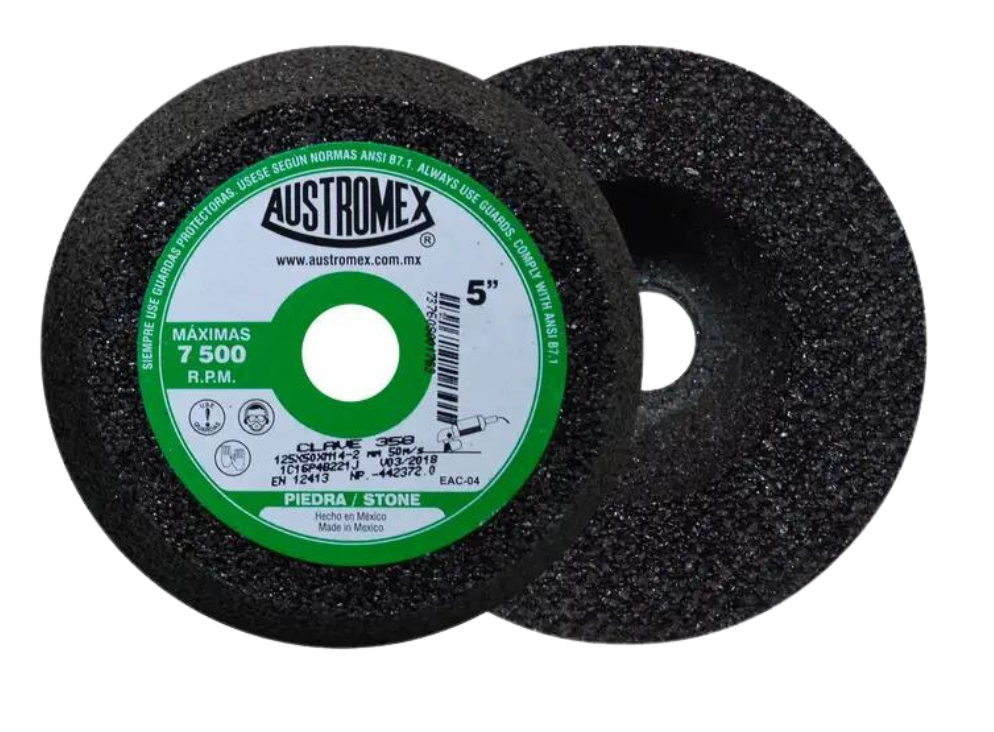 COPA ABRASIVA AUSTROMEX P/DESBASTE PIEDRA 5" P/BOSCH GRANO 16 (358)(H)