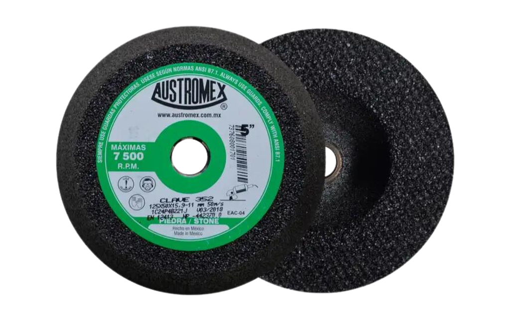 COPA ABRASIVA AUSTROMEX P/DESBASTE PIEDRA 5" P/B&D GRANO 24 (352)(H)