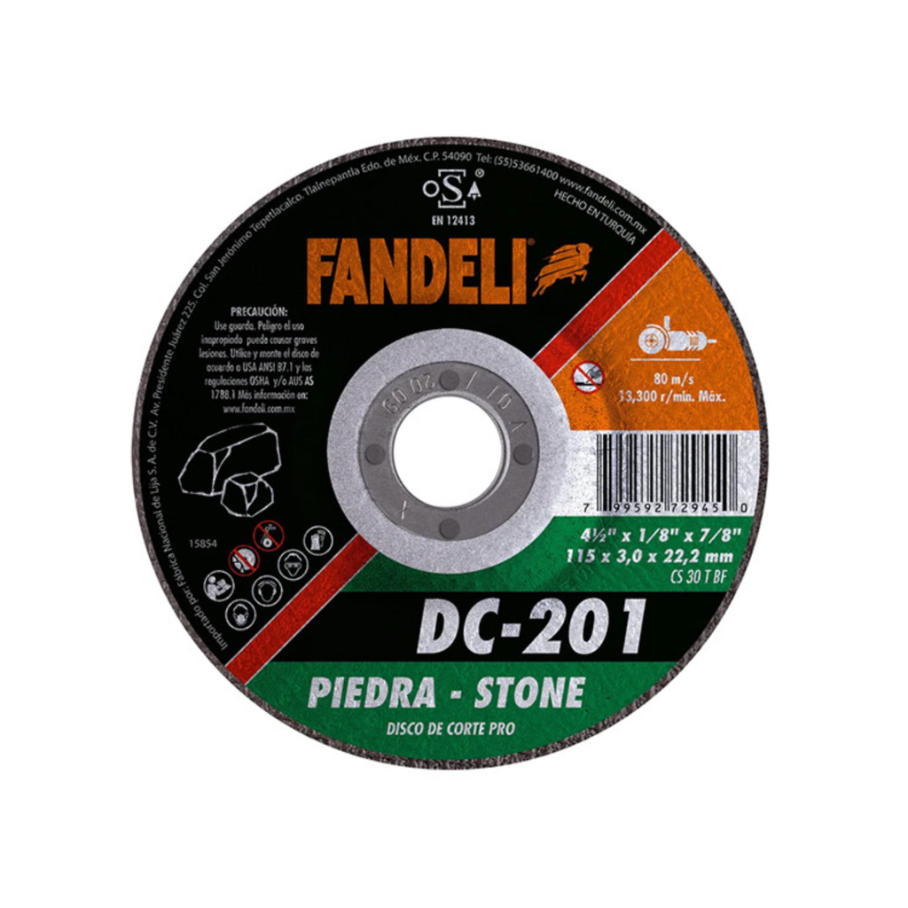 DISCO CAZUELA FANDELI CORTE ESTÁNDAR P/PIEDRA 4-1/2" (72945)(H)