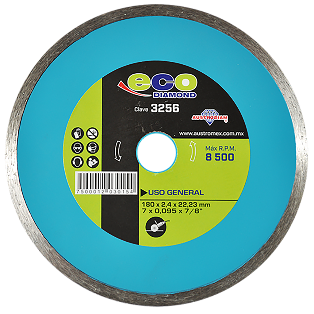 DISCO DIAMANTE AUSTROMEX RIN CONTINUO USO GENERAL 7" (3256)(H)