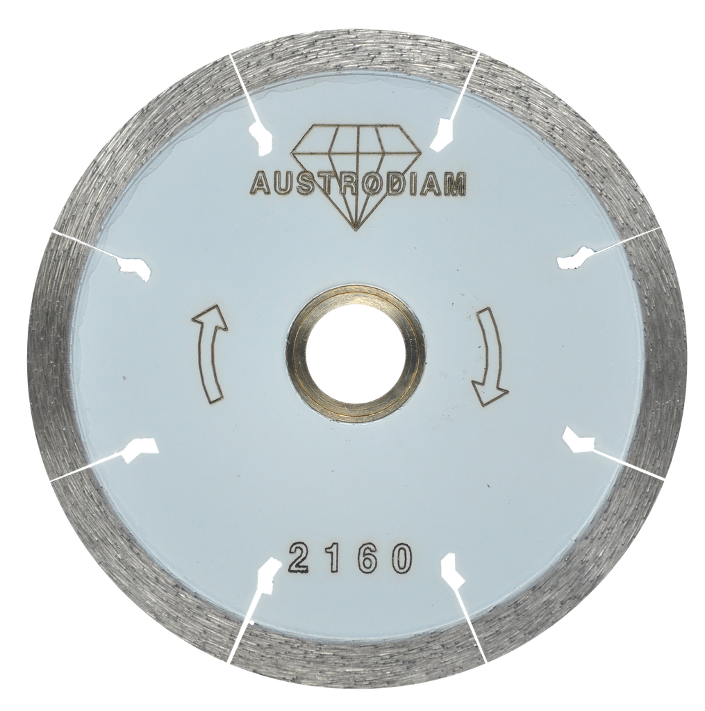 DISCO DIAMANTE AUSTROMEX RIN CONTINUO P/PORCELANATO 4" PLATA (2160)(H)