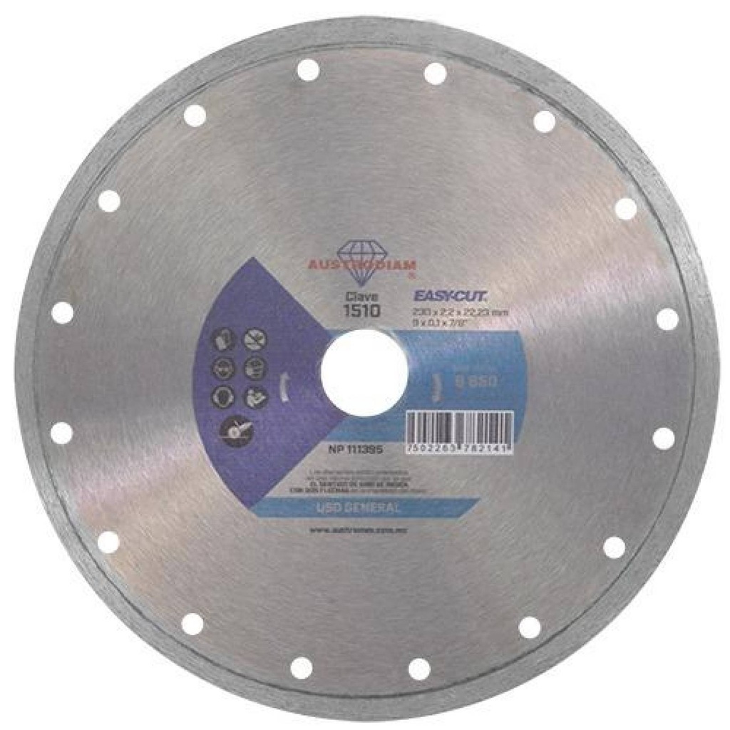 DISCO DIAMANTE AUSTROMEX RIN CONTINUO USO GENERAL 9" (1510)(H)
