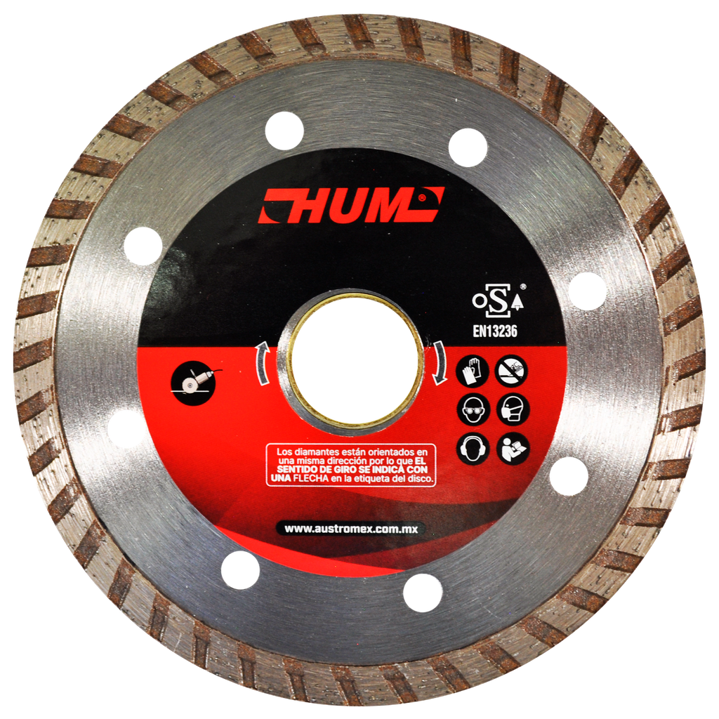 DISCO DIAMANTE AUSTROMEX TURBO USO GENERAL 4-1/2" (2557)(H)