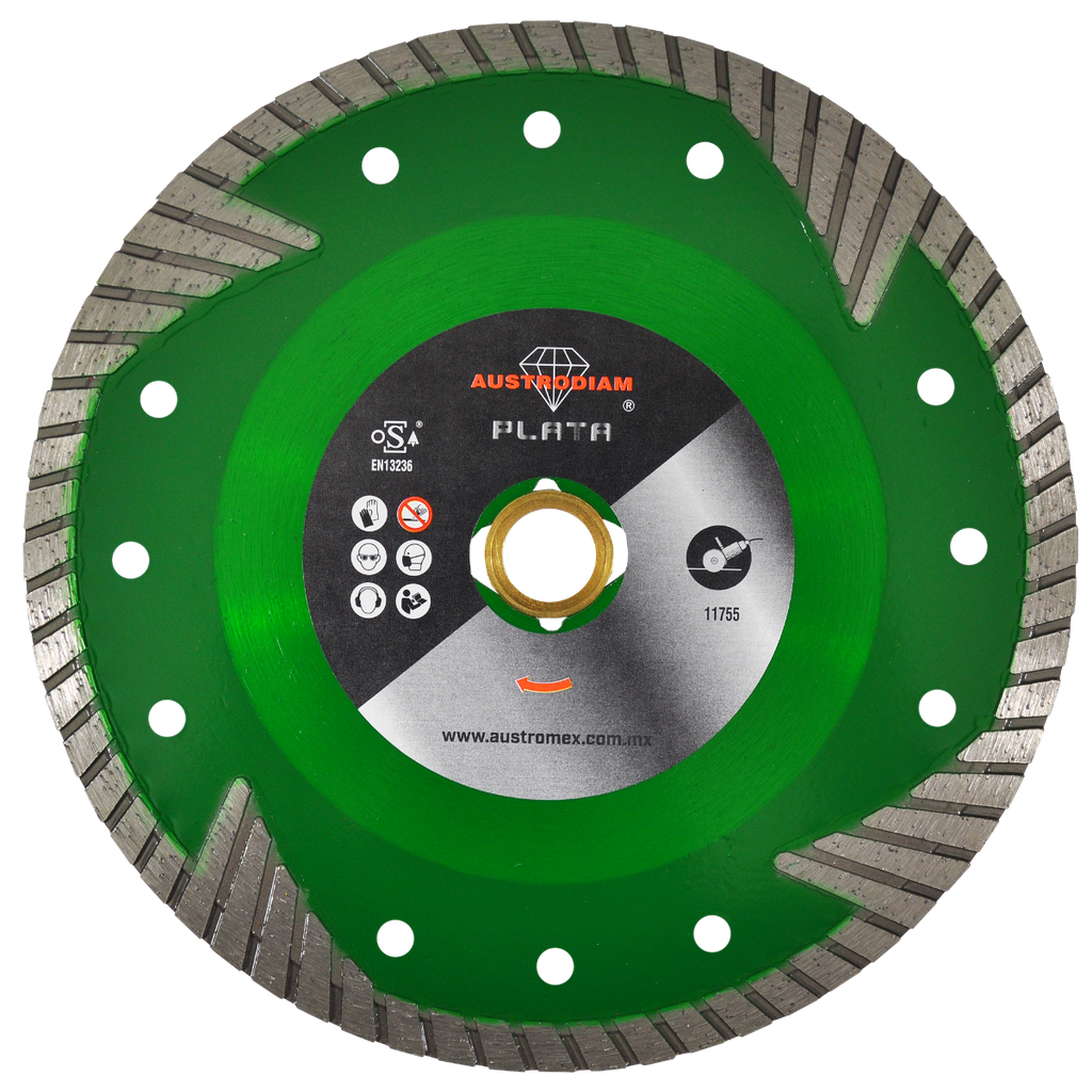 DISCO DIAMANTE AUSTROMEX TURBO P/GRANITO 7" PLATA (862)(H)