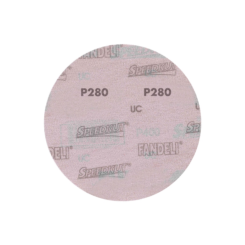 DISCO C/VELCRO 6" FANDELI B080 CIEGO GRANO 280 ROJO (73586)(H)