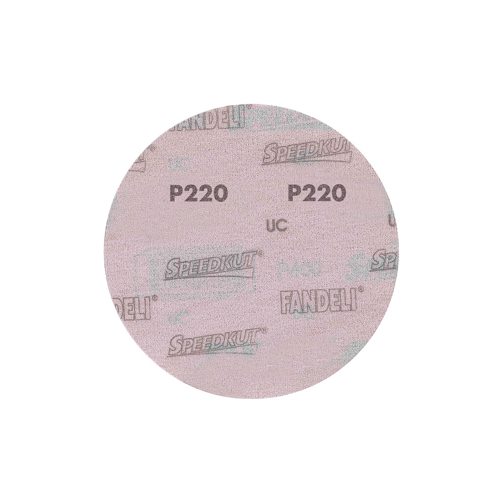 DISCO C/VELCRO 5" FANDELI B080 CIEGO GRANO 220 ROJO (73177)(H)