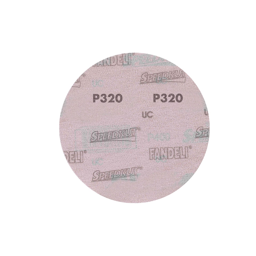DISCO C/VELCRO 5" FANDELI B080 CIEGO GRANO 320 ROJO (73179)(H)