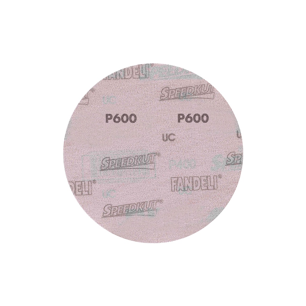 DISCO C/VELCRO 5" FANDELI B080 CIEGO GRANO 600 ROJO (73181)(H)