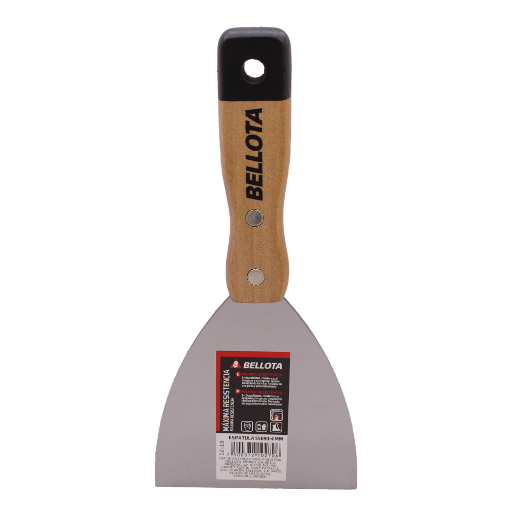 ESPÁTULA FLEXIBLE BELLOTA 5" MANGO MADERA (558905)