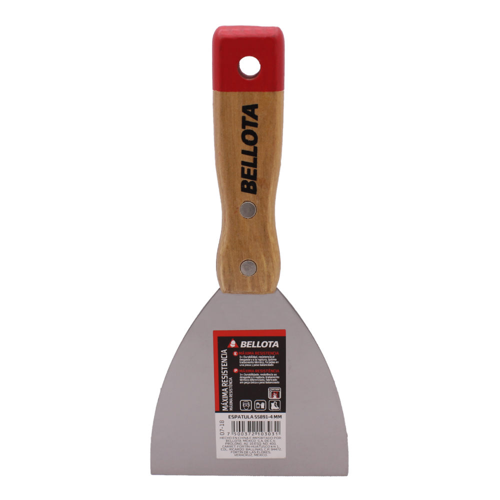 ESPÁTULA RÍGIDA BELLOTA 3" MANGO MADERA (558913)(7558913)