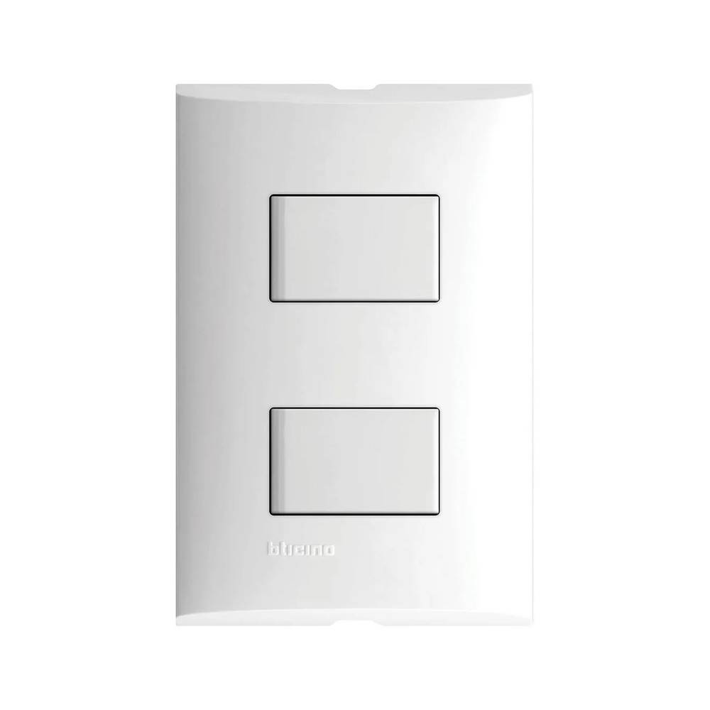 BTICINO PLACA FORZA C/1 INTERRUPTOR SENCILLO + 1 INTERRUPTOR 3 VÍAS BLANCO (FZA5153) (E)