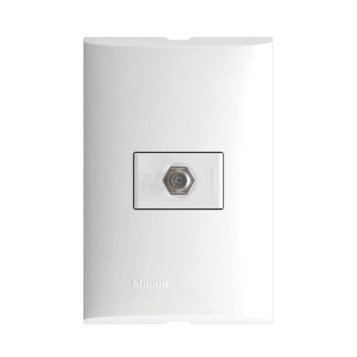 BTICINO PLACA FORZA C/TOMA DE T.V TIPO F BLANCO (FZA691) (E)