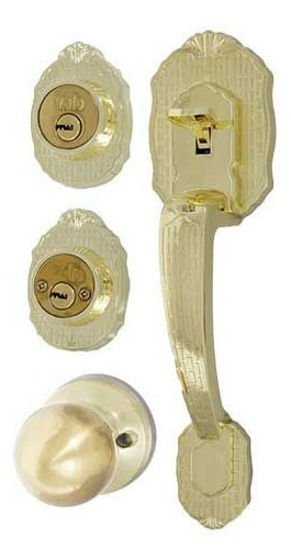 GATILLO-GATILLO YALE VERONA LLAVE-LLAVE LATÓN BRILLANTE (MX80879)