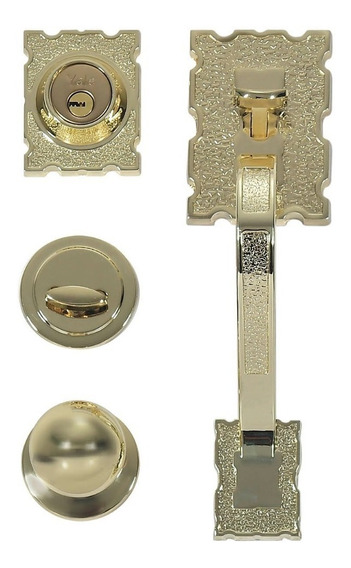 GATILLO YALE CARIBE LLAVE-MARIPOSA LATÓN BRILLANTE (MX87551)