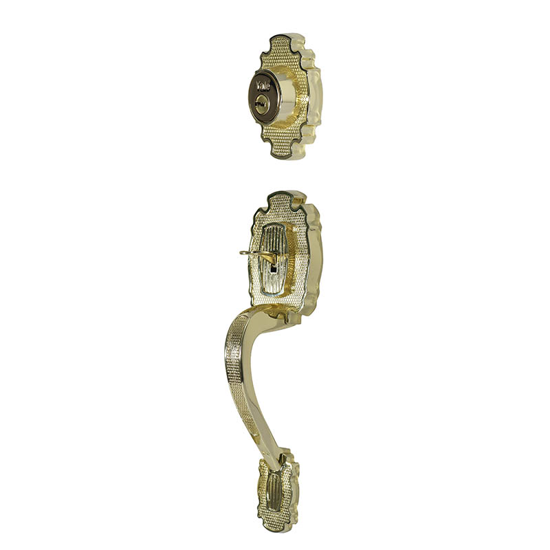 GATILLO-GATILLO YALE RIVIERA LLAVE-LLAVE LATÓN BRILLANTE (MX82249)