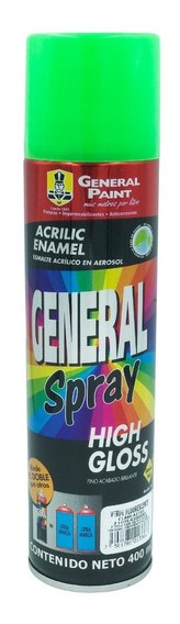 AEROSOL GENERAL PAINT VERDE FLUORESCENTE 400ML (A2701)(E)